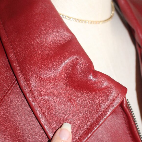 VTG Worthington Red Leather Jacket - Picture 3 of 8